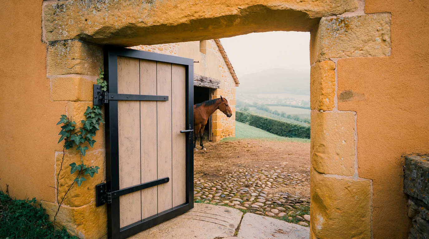 Entrée, Écuries de la Louve, centre équestre à Belley